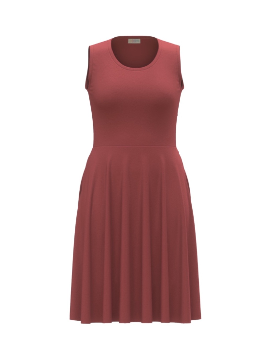 LuLaRoe Nicki Sleeveless Scoop Neck A-Line Dress in Rosewood